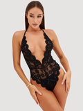 Lila geborduurd bodysuit