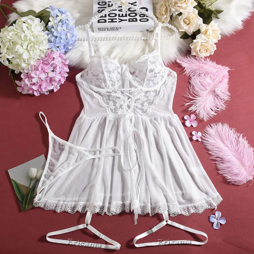 Nova Elegant Nightgown with Floral Pattern